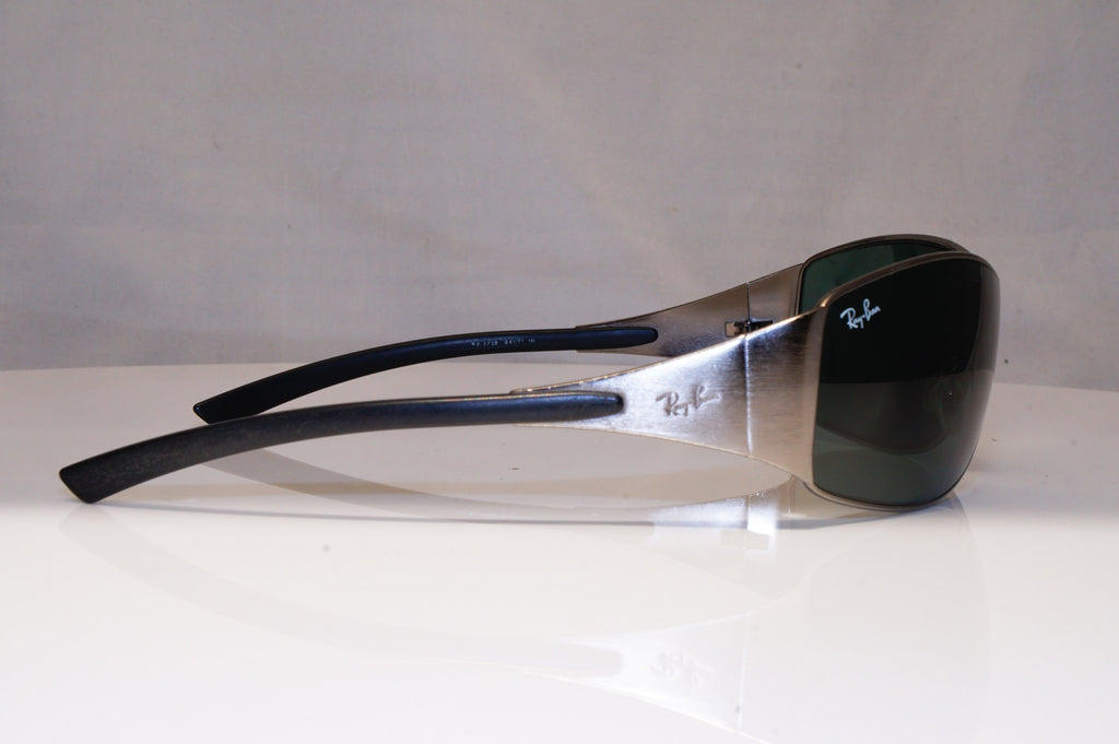 RAY-BAN Mens Vintage 1990 Designer Sunglasses Silver Shield RB 3258 041/71 21325