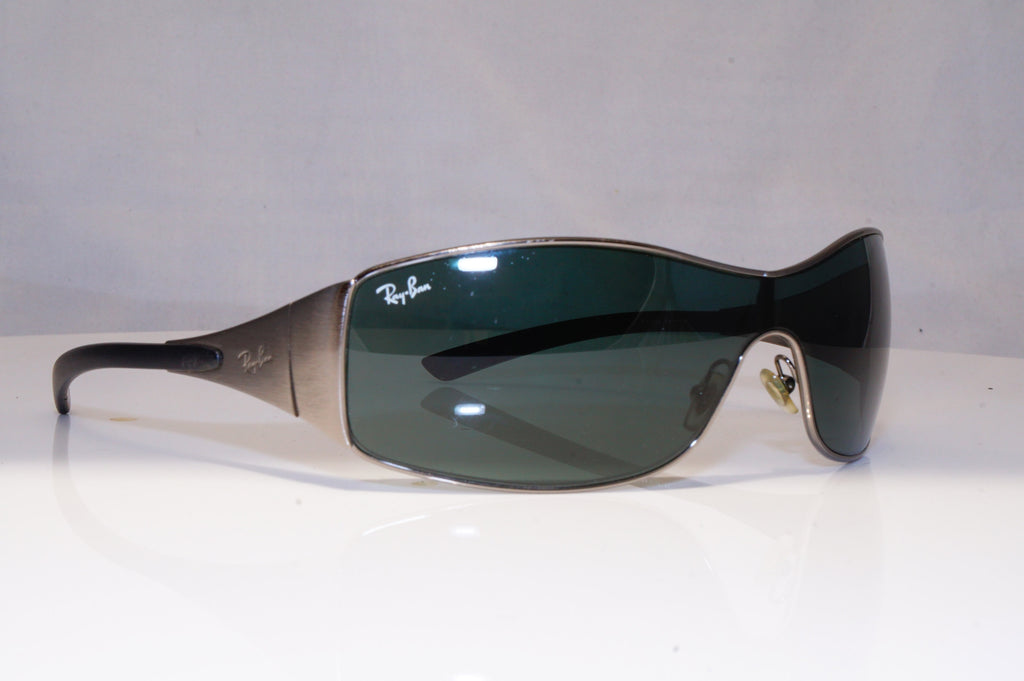 RAY-BAN Mens Vintage 1990 Designer Sunglasses Silver Shield RB 3258 041/71 21325