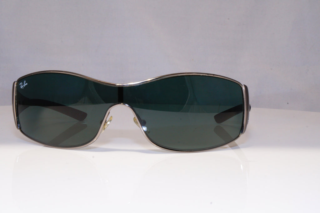 RAY-BAN Mens Vintage 1990 Designer Sunglasses Silver Shield RB 3258 041/71 21325