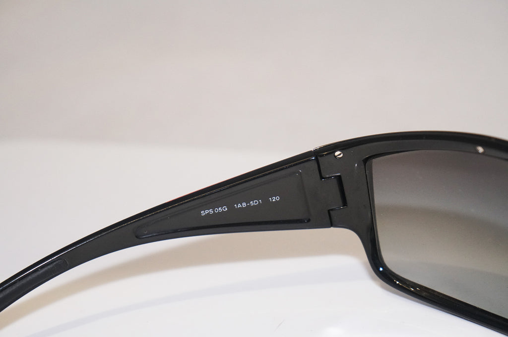PRADA Mens Designer Sunglasses Black Wrap SPS 05G 1AB-5D1 14963