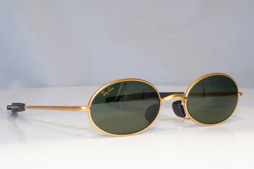RAY-BAN Mens Womens Vintage Designer Sunglasses Gold Oval W 2388 ORBS II 19618