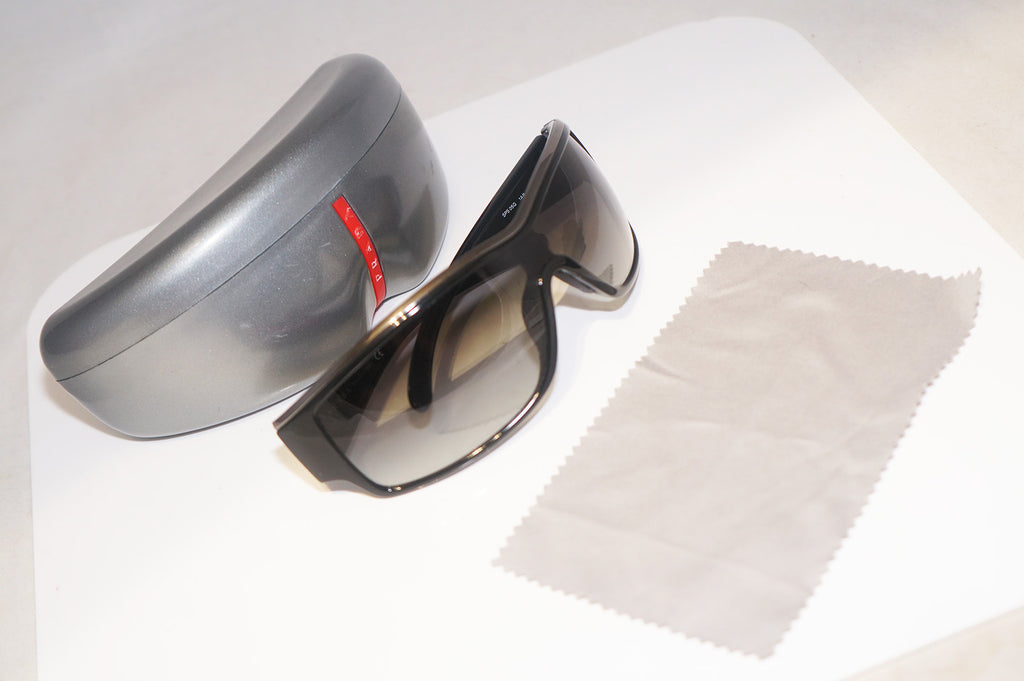 PRADA Mens Designer Sunglasses Black Wrap SPS 05G 1AB-5D1 14963