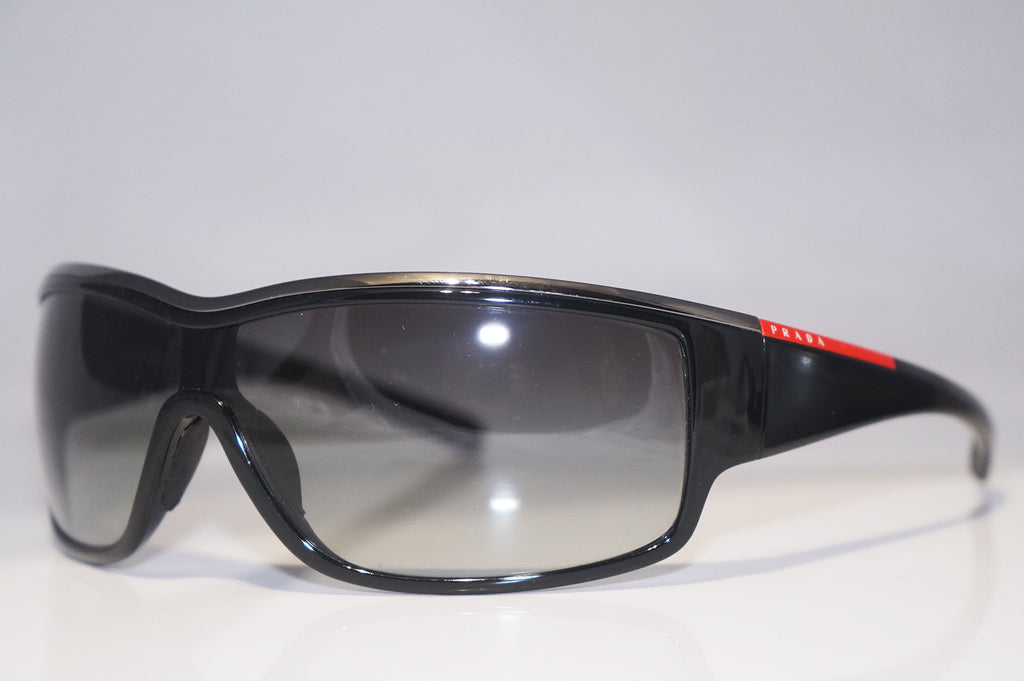 PRADA Mens Designer Sunglasses Black Wrap SPS 05G 1AB-5D1 14963