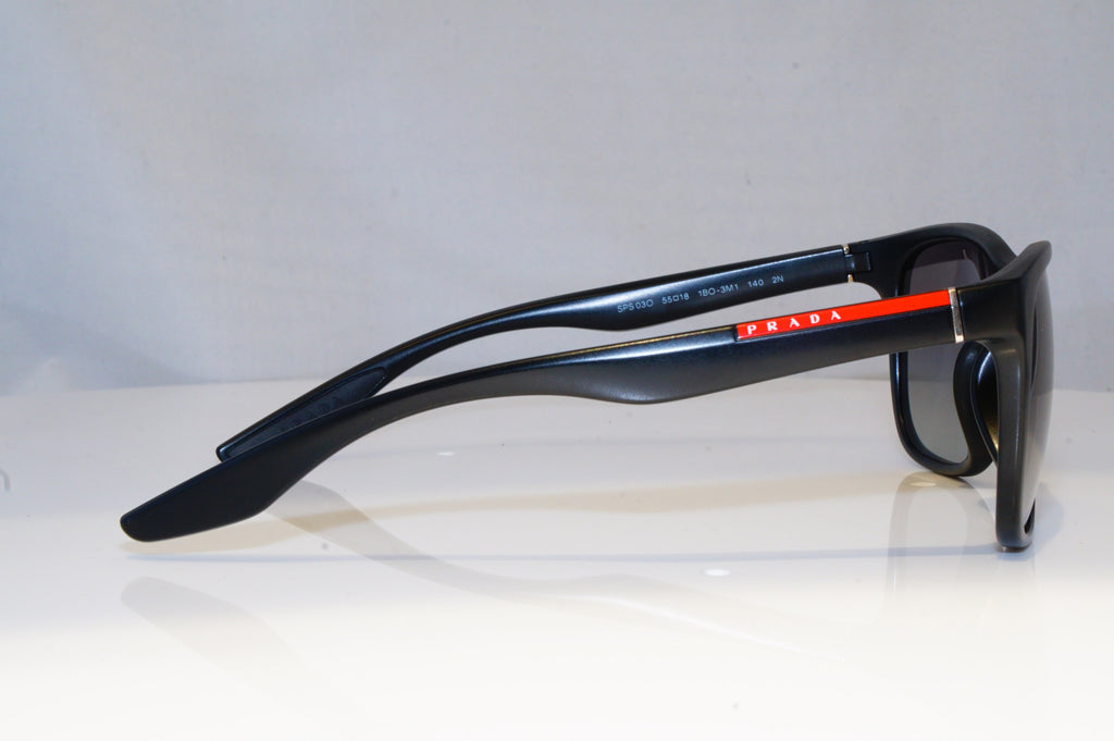 PRADA Mens Designer Sunglasses Black Square SPS 03O 1BO-3M1 19621