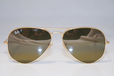 RAY-BAN Mens Designer Polarized Sunglasses Brown Aviator RB 3025 112/4L 15275