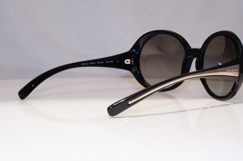 PRADA Womens Oversized Designer Sunglasses Black Round SPR 21LS 1AB-3M1 21319