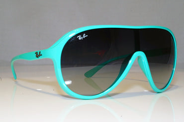 RAY-BAN Mens Unisex Designer Sunglasses Teal Shield RB 4077 749/8G 16627