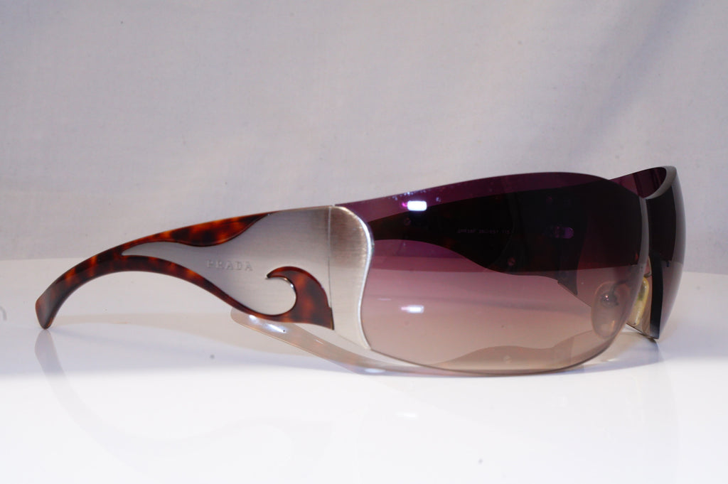 PRADA Womens Boxed Designer Sunglasses Brown Shield SPR 58F 2BU-6S1 18559