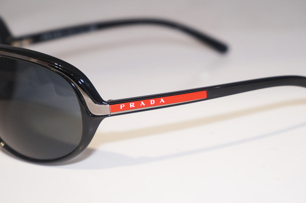 PRADA Mens Designer Sunglasses Black Wrap SPS 10G 1AB-1A1 14935