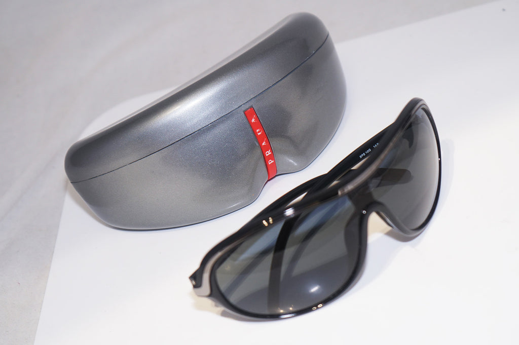 PRADA Mens Designer Sunglasses Black Wrap SPS 10G 1AB-1A1 14935