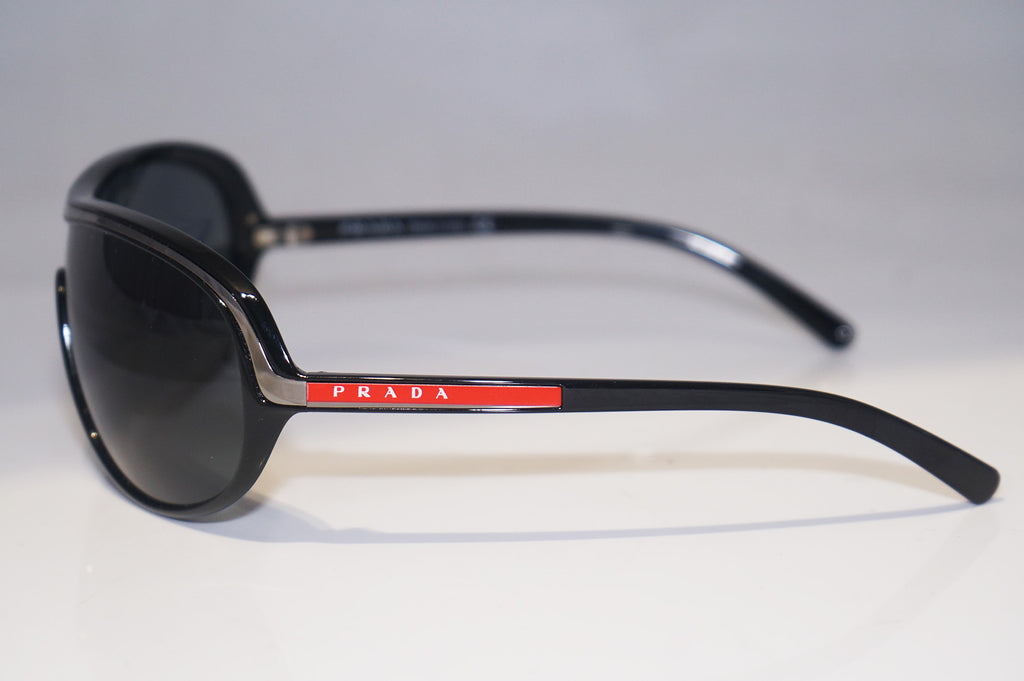 PRADA Mens Designer Sunglasses Black Wrap SPS 10G 1AB-1A1 14935