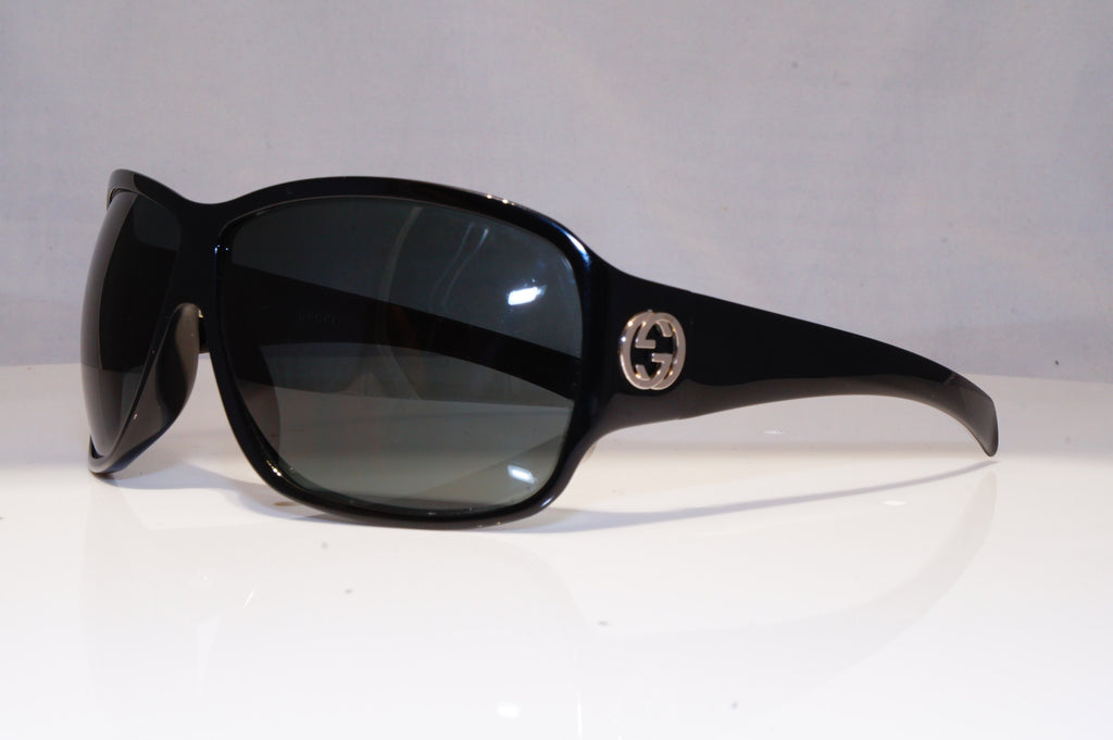GUCCI Womens Oversized Designer Sunglasses Black Wrap GG 2537 584 21398
