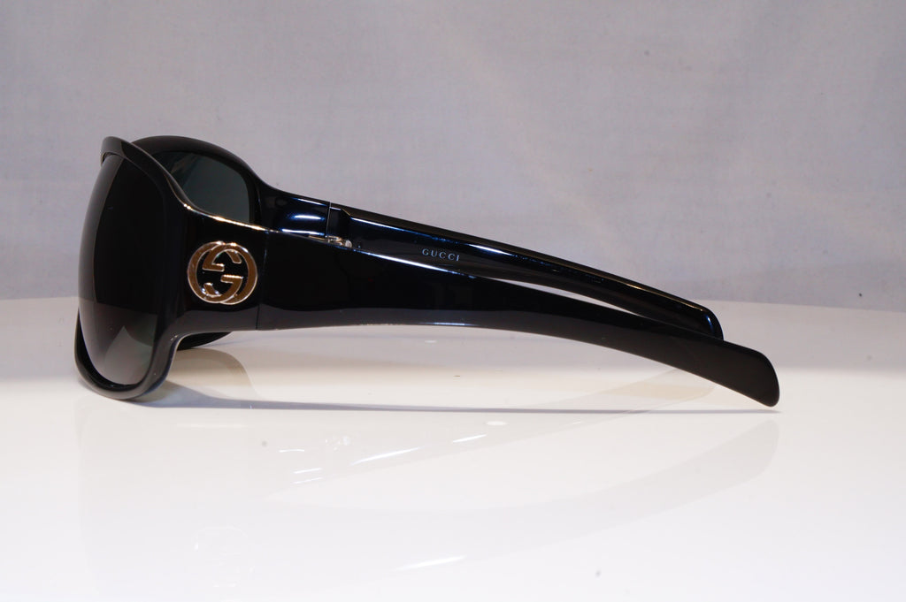 GUCCI Womens Oversized Designer Sunglasses Black Wrap GG 2537 584 21398
