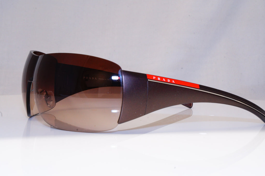 PRADA Mens Designer Sunglasses Brown Shield SPS 02L 7Y2-6S1 18569