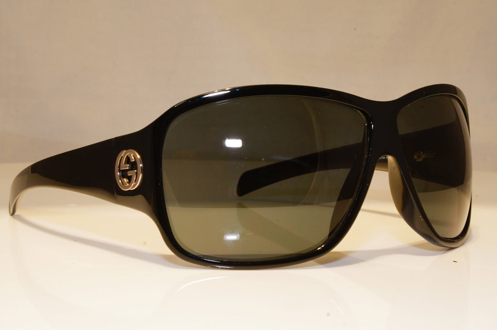 GUCCI Womens Oversized Designer Sunglasses Black Wrap GG 2537 584 21398