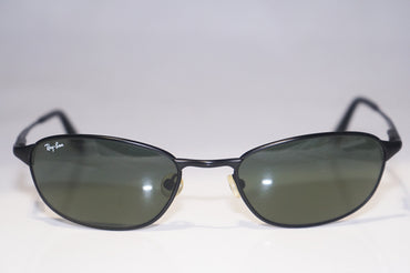 RAY-BAN Vintage Mens Designer Sunglasses Black Oval RB 3023 W2963 16389