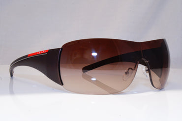 PRADA Mens Designer Sunglasses Brown Shield SPS 02L 7Y2-6S1 18569