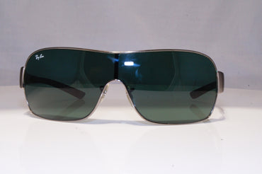 RAY-BAN Mens Vintage 1990 Designer Sunglasses Silver Shield RB 3392 004/71 21315