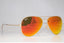 RAY-BAN Mens Designer Sunglasses Orange Mirror Aviator RB 3025 112/69 15093