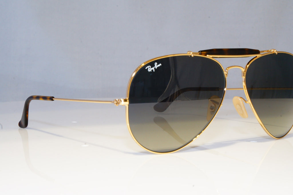 RAY-BAN Mens Designer Sunglasses Gold Pilot OUTDOORSMAN II RB 3029 181/71 19423