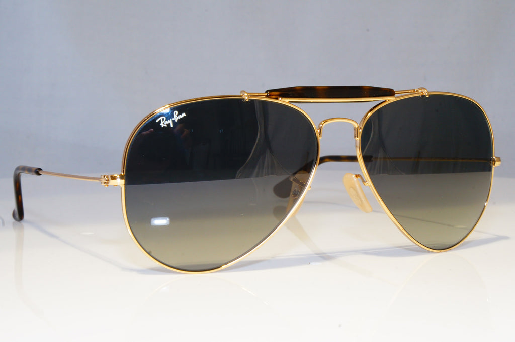 RAY-BAN Mens Designer Sunglasses Gold Pilot OUTDOORSMAN II RB 3029 181/71 19423