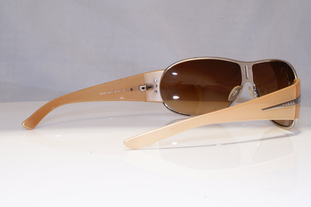 PRADA Mens Womens Designer Sunglasses Silver Wrap SPR 60H 1BC-6S1 21272