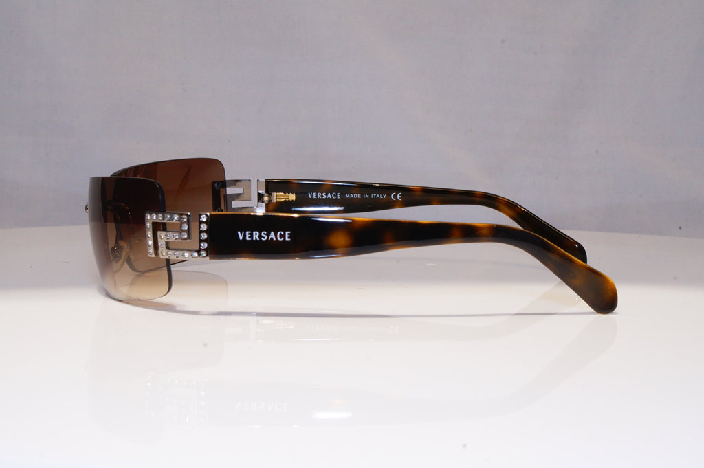 VERSACE Womens Diamante Boxed Vintage Sunglasses Rectangle 2017 1001/13 21278