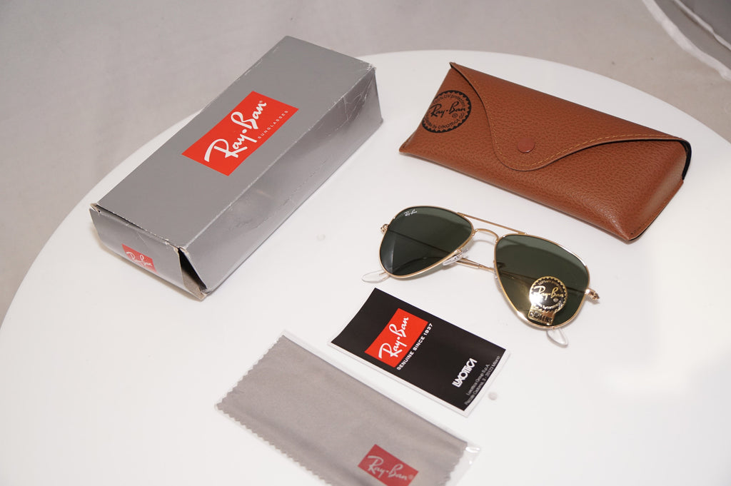 RAY-BAN Mens Womens Boxed Designer Sunglasses Gold Aviator Small RB 3044 17335