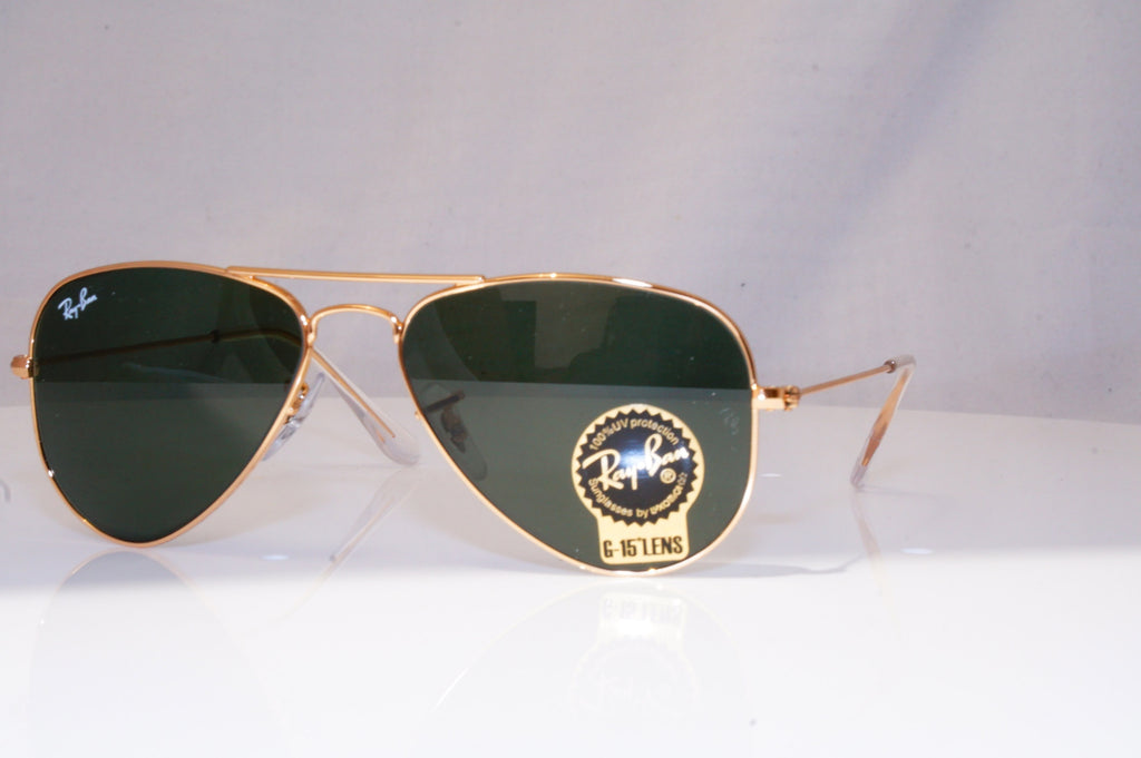 RAY-BAN Mens Womens Boxed Designer Sunglasses Gold Aviator Small RB 3044 17335