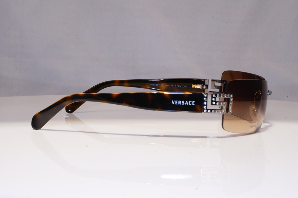 VERSACE Womens Diamante Boxed Vintage Sunglasses Rectangle 2017 1001/13 21278