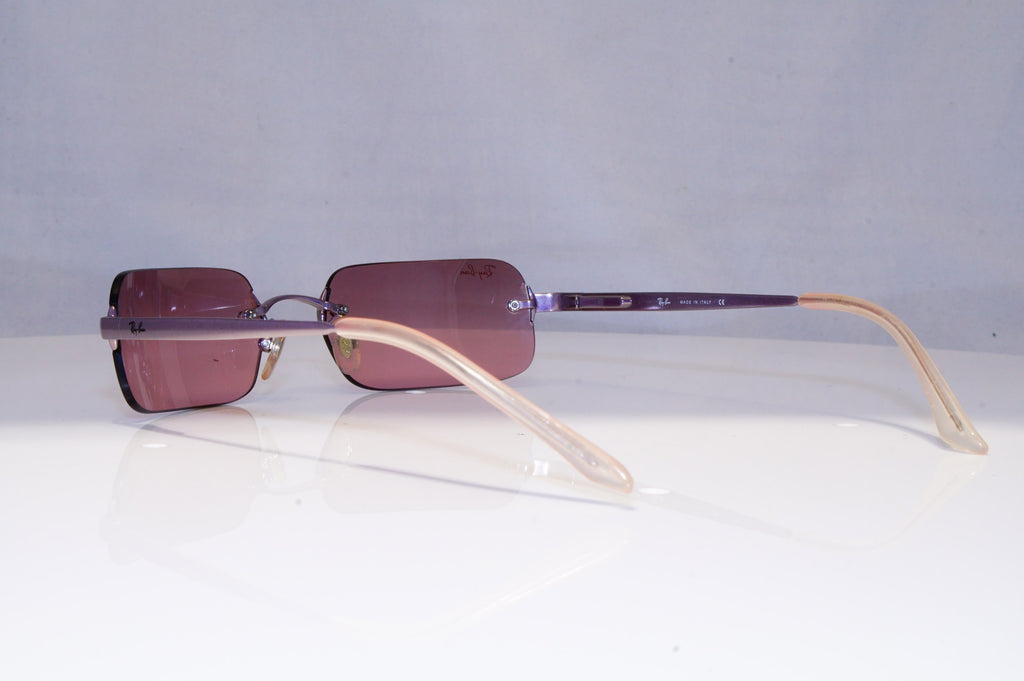 RAY-BAN Womens Boxed Vintage Sunglasses Silver Rectangle RB 3192 025/7E 21328