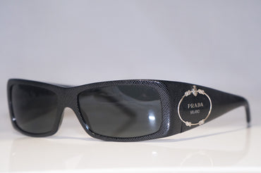 PRADA Mens Unisex Designer Sunglasses Black Rectangle SPR 11H 7JS-1A1 14947