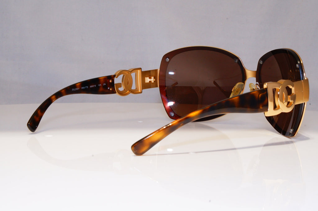 DOLCE & GABBANA Womens Oversized Sunglasses Gold Butterfly DG 2031 065/73 21275