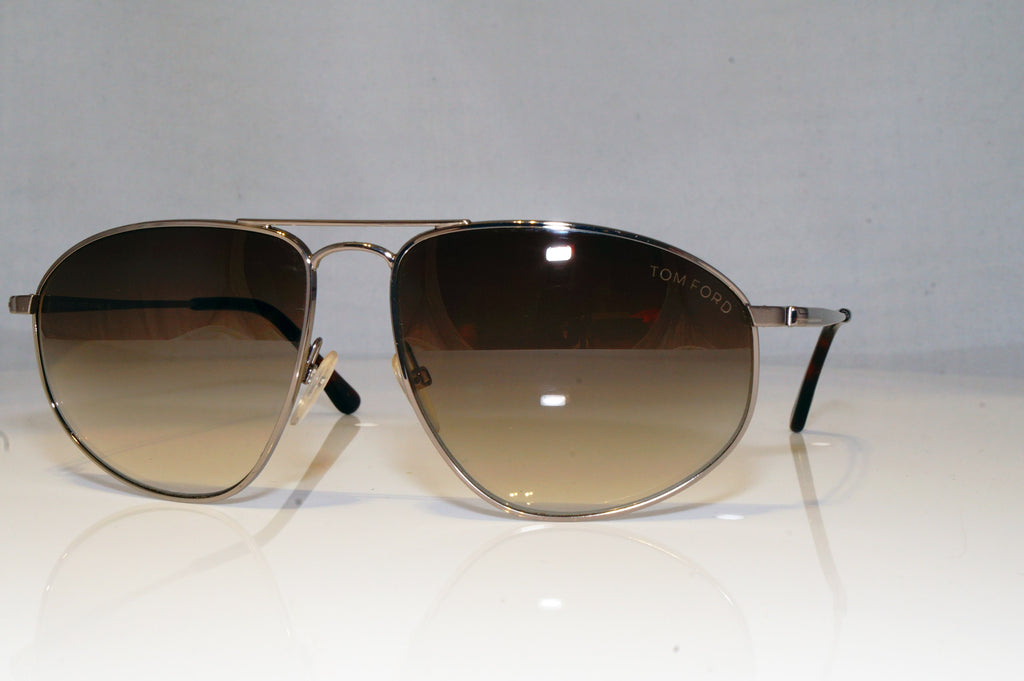 TOM FORD Mens Designer Sunglasses Silver Aviator Nicholai TF189 10F 16731