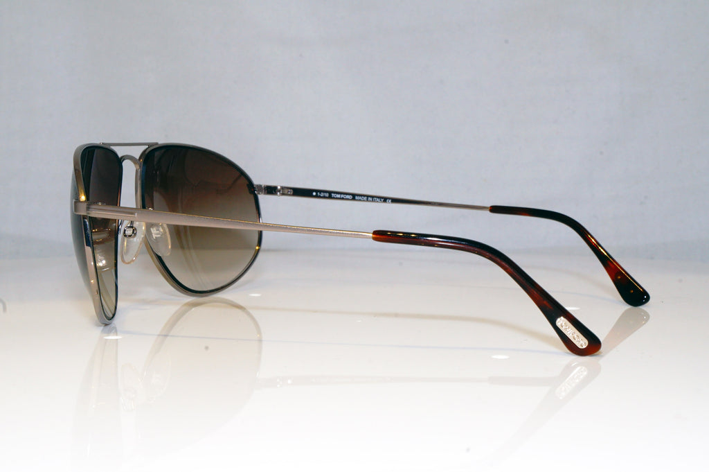 TOM FORD Mens Designer Sunglasses Silver Aviator Nicholai TF189 10F 16731
