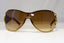 GUCCI Womens Oversized Designer Sunglasses Brown Shield GG 2802 OVC2K 22065