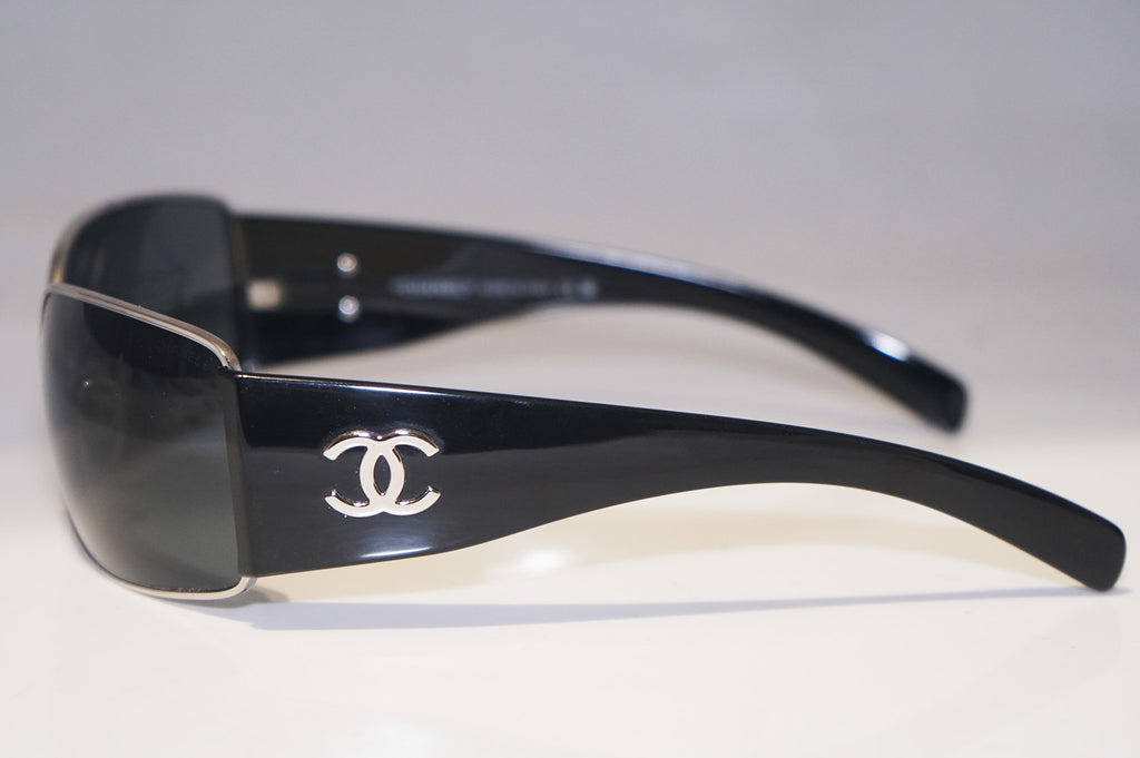 CHANEL Boxed Mens Womens Designer Sunglasses Black Wrap 4115 C.127/87 14944