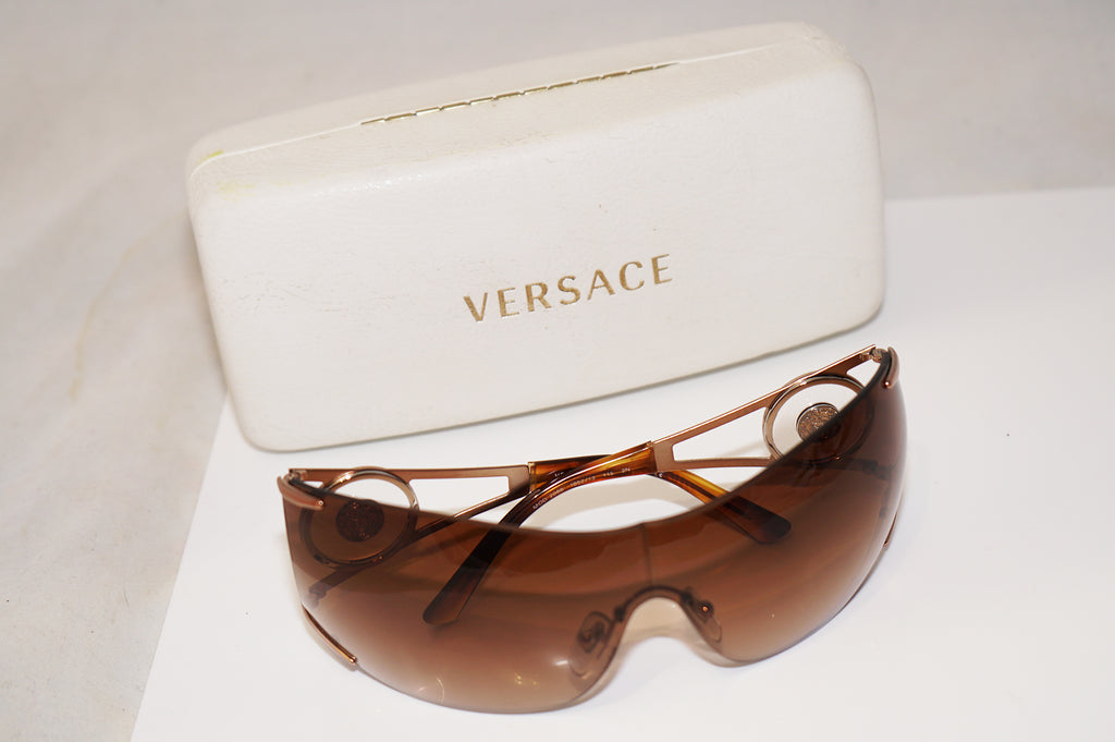 VERSACE Womens Designer Sunglasses Brown Shield MOD 2086 1052/13 16232