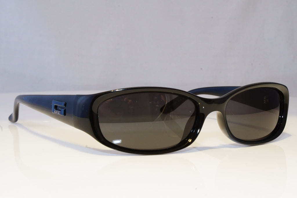 GUCCI Mens Womens Vintage Designer Sunglasses Black Rectangle GG 2456 61K 19206
