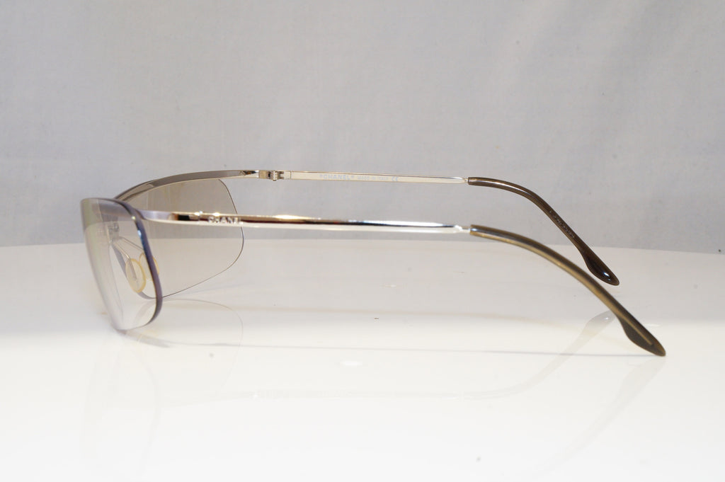 CHANEL Mens Womens Unisex Vintage Sunglasses Silver Shield 4043 124/6I 22069