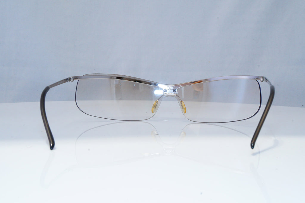 CHANEL Mens Womens Unisex Vintage Sunglasses Silver Shield 4043 124/6I 22069