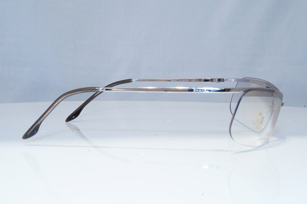 CHANEL Mens Womens Unisex Vintage Sunglasses Silver Shield 4043 124/6I 22069