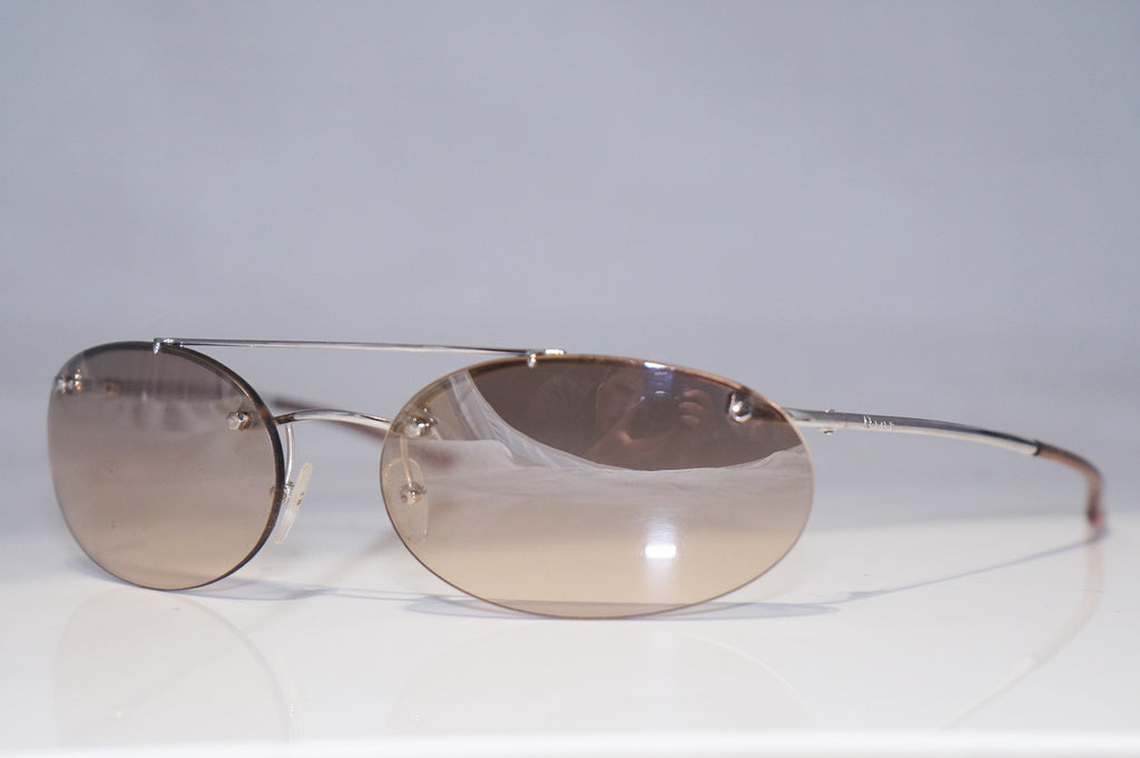 DIOR 1990 Vintage Womens Designer Sunglasses Silver Oval PEACE YB76P 14922