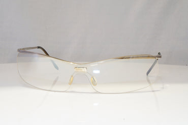 CHANEL Mens Womens Unisex Vintage Sunglasses Silver Shield 4043 124/6I 22069