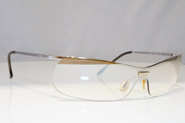 CHANEL Mens Womens Unisex Vintage Sunglasses Silver Shield 4043 124/6I 22069