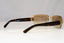 GUCCI Mens Womens Vintage 1990 Sunglasses Brown Rectangle GOLD GG 1797 NR1 22073