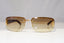 GUCCI Mens Womens Vintage 1990 Sunglasses Brown Rectangle GOLD GG 1797 NR1 22073