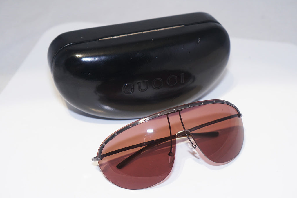 GUCCI Mens Unisex Designer Sunglasses Silver Shield GG 2696 AU1 14941