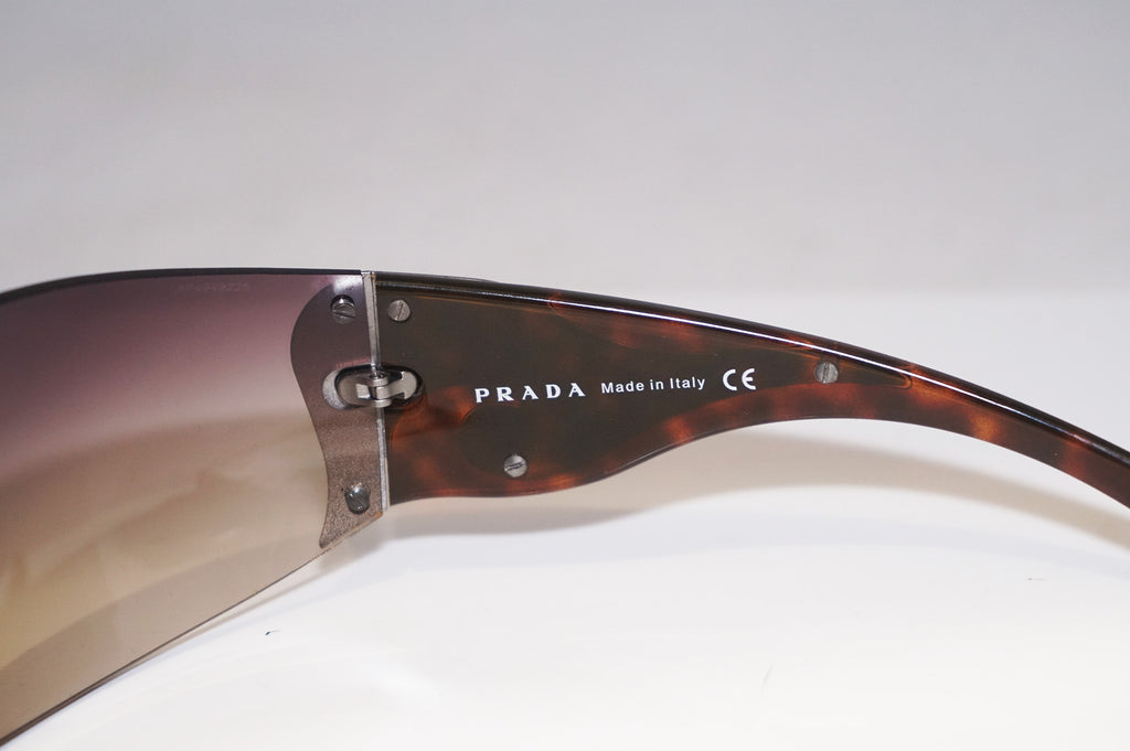 PRADA Boxed Womens Designer Sunglasses Brown Shield SPR 58F 2BU-6S1 14943