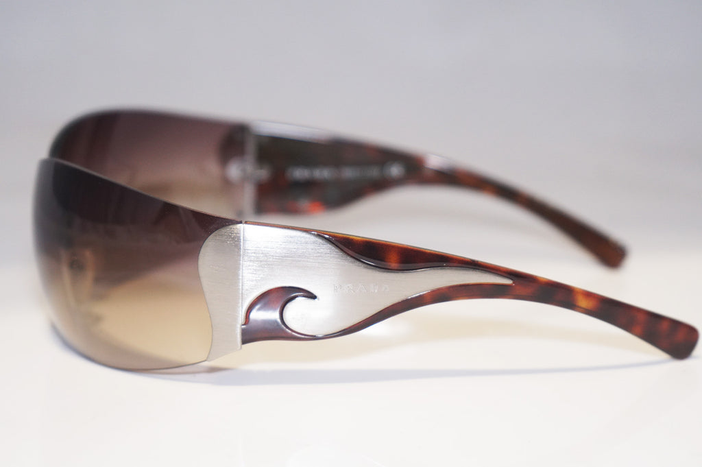 PRADA Boxed Womens Designer Sunglasses Brown Shield SPR 58F 2BU-6S1 14943